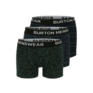 BURTON MENSWEAR LONDON Boxeralsók  sötétzöld / fehér / fekete