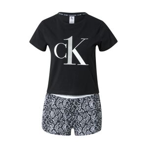 Calvin Klein Pizsama  fekete / fehér