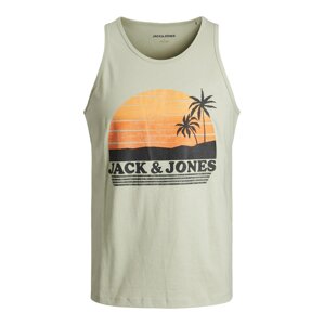 Jack & Jones Junior Póló 'Palm'  narancs / fekete / pasztellzöld