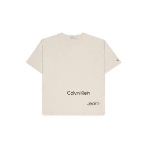 Calvin Klein Jeans Póló  ekrü / fekete