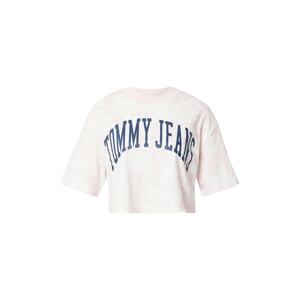 Tommy Jeans Póló  tengerészkék / világos-rózsaszín / fehér