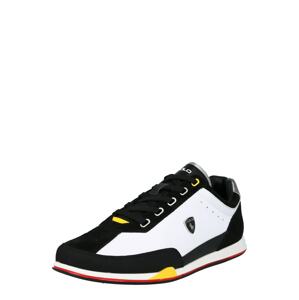Polo Ralph Lauren Rövid szárú edzőcipők 'IRVINE'  fehér / fekete / sárga