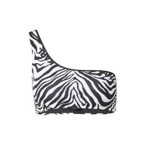 Karl Lagerfeld Bikini felső 'Zebra'  világosszürke / fekete / fehér