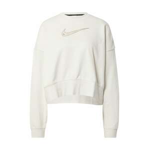Nike Sportswear Tréning póló 'Swoosh'  világos bézs / fekete / bézs