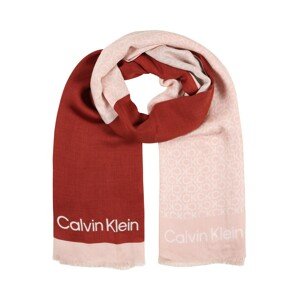 Calvin Klein Sál  fáradt rózsaszín / sötétvörös / fehér