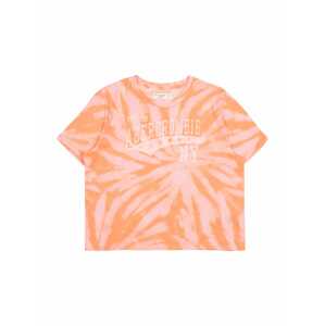 Abercrombie & Fitch Póló 'MAY'  sötét narancssárga / rózsaszín / természetes fehér