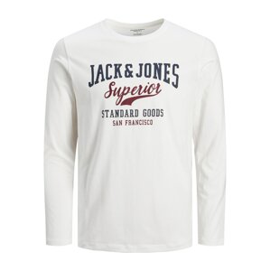 JACK & JONES Póló  sötétkék / sötétvörös / fehér