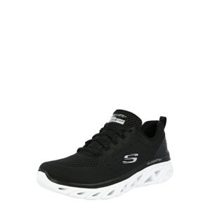 SKECHERS Rövid szárú sportcipők 'Glide step'  fekete / fehér
