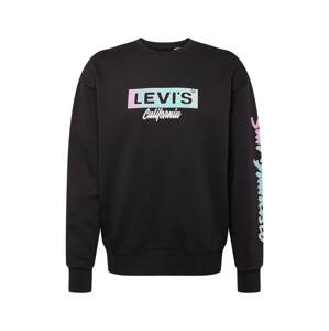 LEVI'S Tréning póló  fekete / vízszín / lila