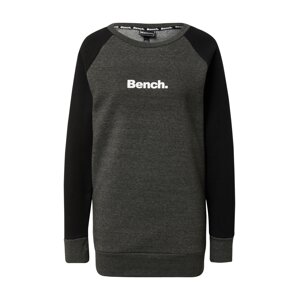BENCH Tréning póló 'LANDON'  fekete / fekete melír / fehér