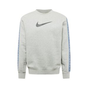 Nike Sportswear Tréning póló  kék / szürke melír / fehér