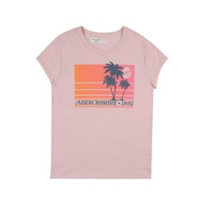 Abercrombie & Fitch Póló 'MAY'  világos-rózsaszín / tengerészkék / neonnarancs / neon-rózsaszín / fehér