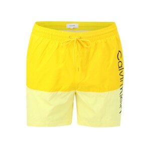 Calvin Klein Swimwear Rövid fürdőnadrágok  sárga / pasztellsárga / fekete