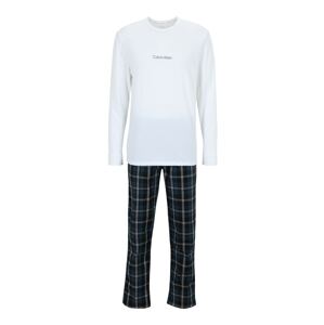 Calvin Klein Underwear Hosszú pizsama  tengerészkék / fekete / fehér