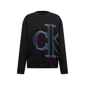 Calvin Klein Jeans Tréning póló  fekete / türkiz / rózsaszín
