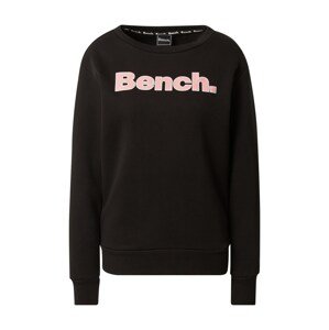 BENCH Tréning póló 'RAINA'  fekete / fehér / világos-rózsaszín