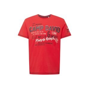 CAMP DAVID Póló  piros / fekete / szürke