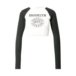 Edikted Póló 'Brooklyn Babe'  fehér / fekete