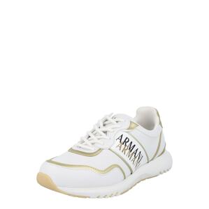 ARMANI EXCHANGE Rövid szárú edzőcipők  fehér / arany / fekete