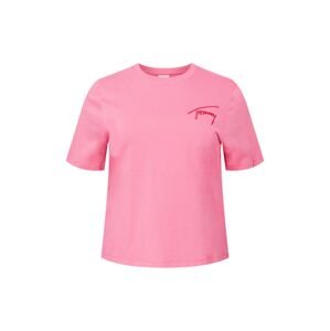 Tommy Jeans Curve Póló  világos-rózsaszín / piros