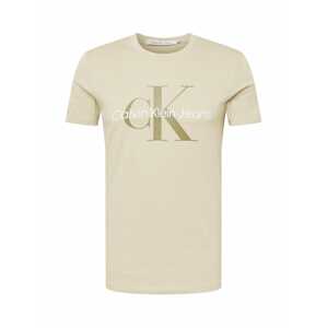 Calvin Klein Jeans Póló  teveszín / olíva / fehér