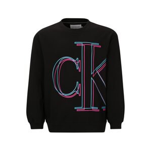 Calvin Klein Jeans Plus Tréning póló 'Illuminated'  neonkék / neon-rózsaszín / fekete