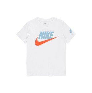 Nike Sportswear Póló 'FUTURA EVERGREEN'  fehér / világoskék / sötét narancssárga