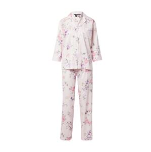 Lauren Ralph Lauren Pizsama  pasztell-rózsaszín / fehér / lila / sötétzöld / sárga