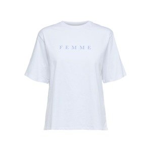 Selected Femme Curve Póló 'Vilja'  világoskék / fehér