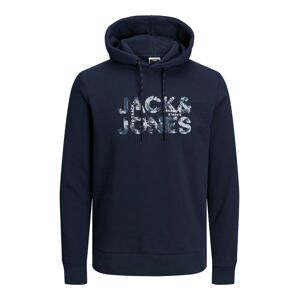 JACK & JONES Tréning póló  tengerészkék / opál / benzin / fehér