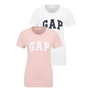 Gap Tall Póló 'FRANCHISE'  fáradt rózsaszín / fehér