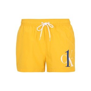 Calvin Klein Swimwear Rövid fürdőnadrágok  sárga / fehér / sötétkék