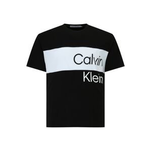 Calvin Klein Jeans Plus Póló 'PLUS INSTITUTIONAL'  fekete / fehér