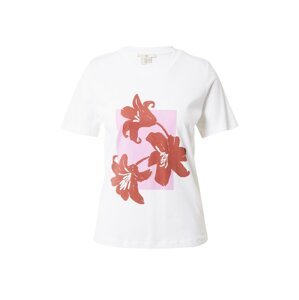 ESPRIT Póló  homár / rózsaszín / fehér