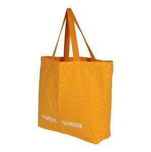 Samsøe Samsøe Shopper táska 'FRINKA'  aranysárga / fehér
