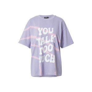 Tally Weijl Oversize póló  világoslila / fehér / világos-rózsaszín