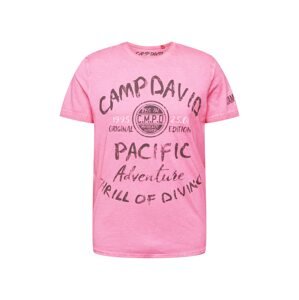 CAMP DAVID Póló  világos-rózsaszín / fekete / fehér