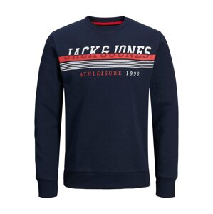 JACK & JONES Tréning póló 'Iron'  fehér / piros / sötétkék