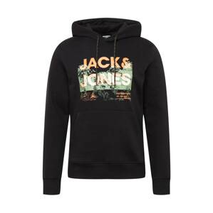 JACK & JONES Tréning póló 'Trek'  alma / pasztellzöld / világos narancs / fekete