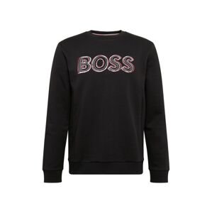 BOSS Black Tréning póló 'Salbo'  sötét-rózsaszín / fekete / fehér