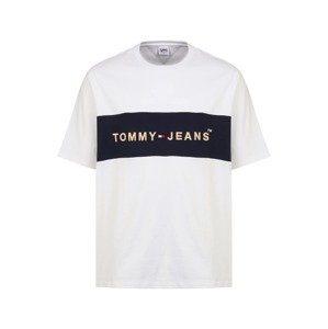 Tommy Jeans Plus Póló  tengerészkék / arany / fehér