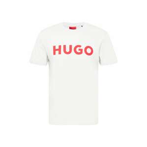 HUGO Póló 'Dulivio'  világospiros / természetes fehér