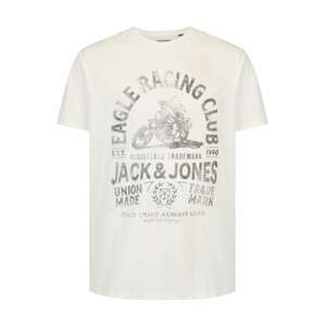 Jack & Jones Plus Póló 'BIKER'  grafit / fehér