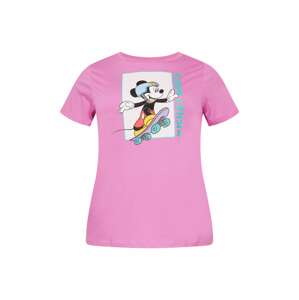 ONLY Carmakoma Póló 'Mickey'  bézs / világoskék / világos-rózsaszín / piros