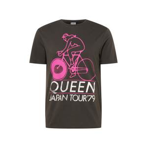 AMPLIFIED Póló 'QUEEN - JAPAN TOUR 79'  antracit / rózsaszín / fehér