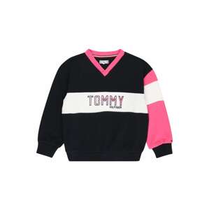 TOMMY HILFIGER Tréning póló  sötétkék / fehér / rózsaszín