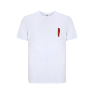 Jack & Jones Plus Póló 'TOKYO'  fehér / fekete / piros