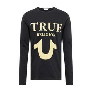 True Religion Póló  pasztellsárga / fekete