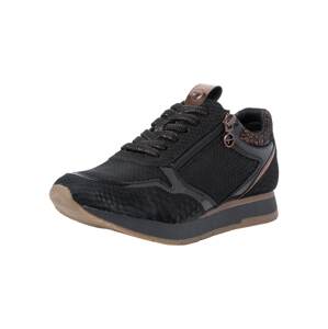 TAMARIS Rövid szárú sportcipők  sötét barna / fekete