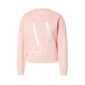 ARMANI EXCHANGE Tréning póló  rózsaszín / fehér